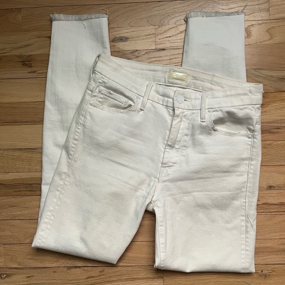 MOTHER High Waisted Looker Ankle Fray in stayin’ alive - Picture 3 of 8